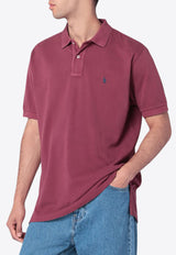 Polo Ralph Lauren Logo Embroidered Polo T-shirt Wine 710850860051CO/R_POLOR-RW