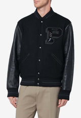 Polo Ralph Lauren Letterman Bomber Jacket Black 710907546001WO/R_POLOR-BLK