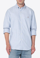 Polo Ralph Lauren Striped Logo Oxford Shirt Light Blue 710928918008CO/R_POLOR-BM