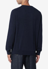 Polo Ralph Lauren Logo Embroidered Wool Sweater Blue 710974148001WO/R_POLOR-HN