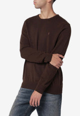 Polo Ralph Lauren Logo Embroidered Wool Sweater Brown 710974148011WO/R_POLOR-CB