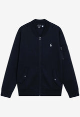 Polo Ralph Lauren Logo Embroidered Bomber Jacket Blue 710980339001CO/S_POLOR-AN
