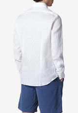 XACUS Long-Sleeved Linen Shirt White 722ML11297/S_XACUS-001