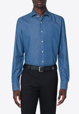 XACUS Denim Long-Sleeved Shirt Blue 722ML91118/R_XACUS-002