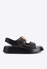 Leather Flatform Sandals