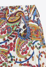 Paisley Print Mini Shorts