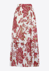 Paisley Print Maxi Skirt
