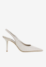 Jimmy Choo Love 85 Glitter Heeled Pumps Gold