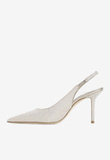 Jimmy Choo Love 85 Glitter Heeled Pumps Gold