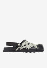 Megalace Leather Mules Granola