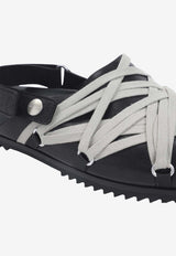 Megalace Leather Mules Granola