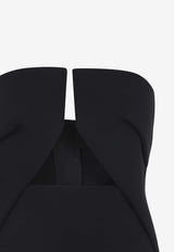 Prong Cut-Out Strapless Maxi Dress