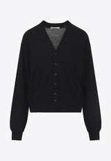 Wool-Blend Twisted Cardigan