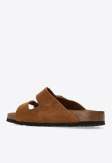 Birkenstock Arizona Suede Double-Buckle Slides Brown 1009526 0-MINK