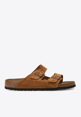 Birkenstock Arizona Suede Double-Buckle Slides Brown 1009526 0-MINK