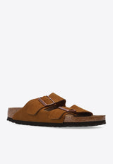Birkenstock Arizona Suede Buckled-Straps Slides Brown 1009527 0-MINK