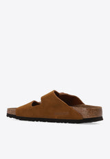 Birkenstock Arizona Suede Buckled-Straps Slides Brown 1009527 0-MINK