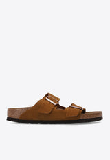 Birkenstock Arizona Suede Buckled-Straps Slides Brown 1009527 0-MINK