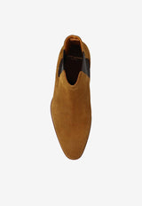 Saint Laurent Wyatt Chelsea Boots in Suede 592017 BT300-9848