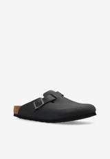 Birkenstock Boston Suede Buckled Slides Black 59461 0-BLACK