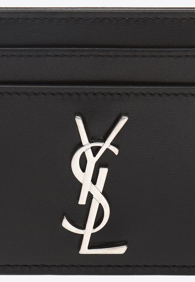 Saint Laurent Cassandre Logo Leather Cardholder 485631 0SX0E-1000