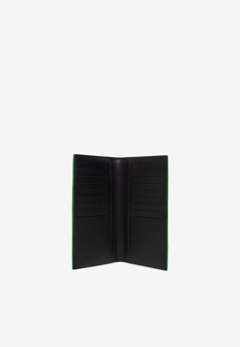 Bottega Veneta Slim Long Wallet in Intreccio Grained Leather Black 679844 V1Q73-1045