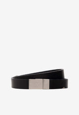 Saint Laurent Opyum Double-Wrap Leather Bracelet Black 708795 0IH0E-1000