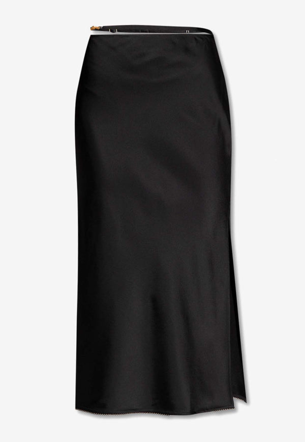 Jacquemus La Jupe Notte Slit Midi Skirt Black 213SK009 1000-990