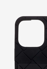 Bottega Veneta iPhone 13 Pro Intreccio Case Black 730570 V0EY0-1000