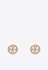 Tory Burch Miller Crystal Paved Stud Earrings Gold 53422 0-783