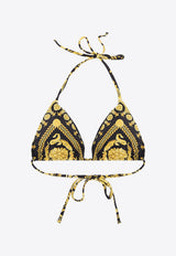 Versace Barocco Print Halterneck Bikini Top Multicolour ABD08006 A232992-A7900