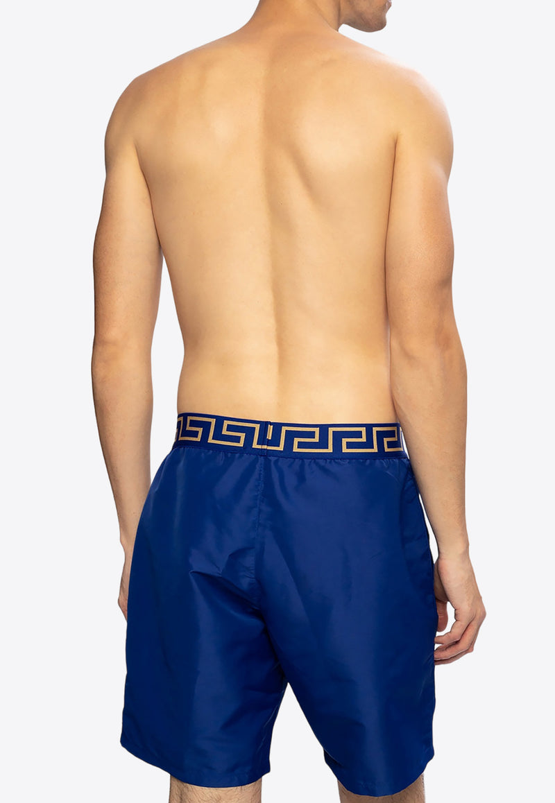 Versace Greca-Waistband Swim Shorts Blue ABU01023 A232415-A85K