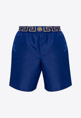 Versace Greca-Waistband Swim Shorts Blue ABU01023 A232415-A85K