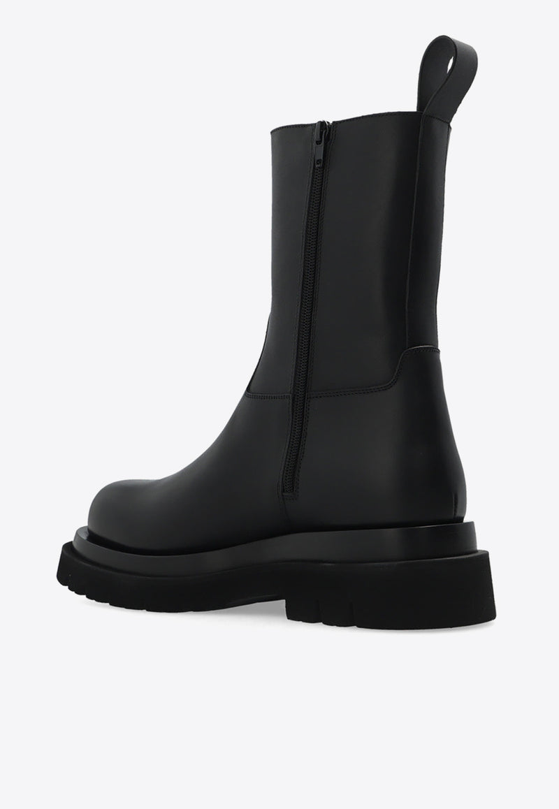 Bottega Veneta Lug Calf Leather Boots Black 716205 VBS50-1000