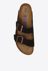 Birkenstock Arizona Leather Buckled-Straps Slides Brown 951313 0-MOCHA