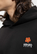Kenzo Boke Flower Embroidered Hoodie FD55SW441 4MF-99J Black