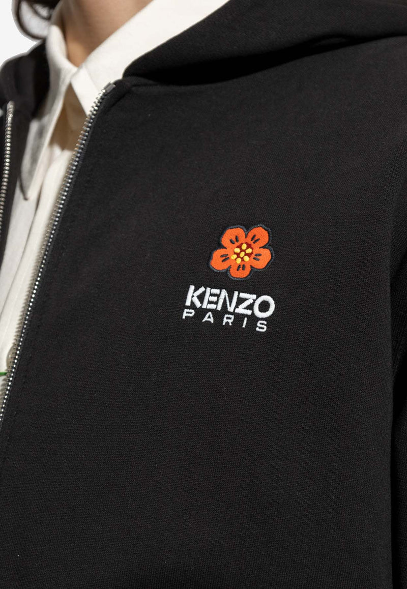Kenzo Boke Flower Zip-Up Hoodie FD55SW442 4MF-99J Black