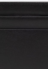 Raised Logo Calf Leather Cardholder