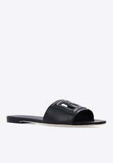 Bianca Logo Leather Slides