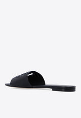 Bianca Logo Leather Slides