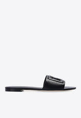 Bianca Logo Leather Slides