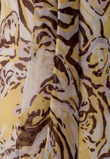 See By Chloé Tiger Print Flouncy Blouse Brown CHS19SHT08 022-9CA