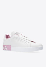 Dolce & Gabbana Portofino Leather Low-Top Sneakers White CK1544 AX615-87587
