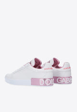 Dolce & Gabbana Portofino Leather Low-Top Sneakers White CK1544 AX615-87587