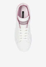 Dolce & Gabbana Portofino Leather Low-Top Sneakers White CK1544 AX615-87587