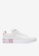 Dolce & Gabbana Portofino Leather Low-Top Sneakers White CK1544 AX615-87587