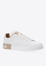 Dolce & Gabbana Portofino Leather Low-Top Sneakers White CK1544 AX615-8L315