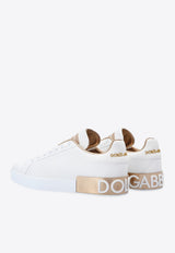 Dolce & Gabbana Portofino Leather Low-Top Sneakers White CK1544 AX615-8L315