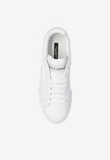 Dolce & Gabbana Portofino Leather Low-Top Sneakers White CK1545 AG084-80001