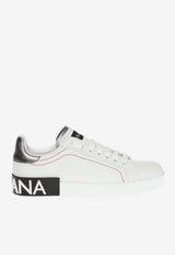 Dolce & Gabbana Portofino Leather Low-Top Sneakers White CK1587 AH527-8B441